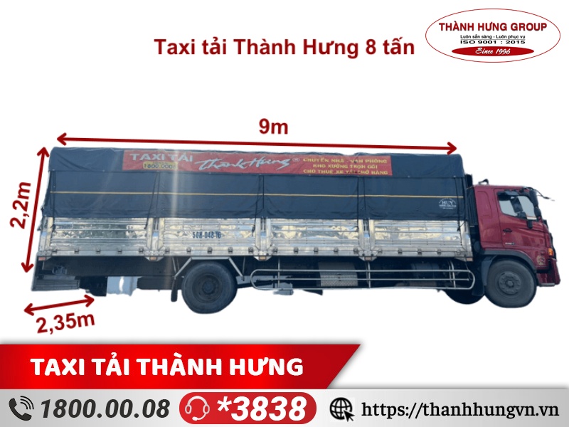 Taxi tải Thành Hưng trọng tải 8 tấn