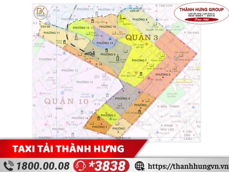 Vị trí địa lý khu vực Quận 3