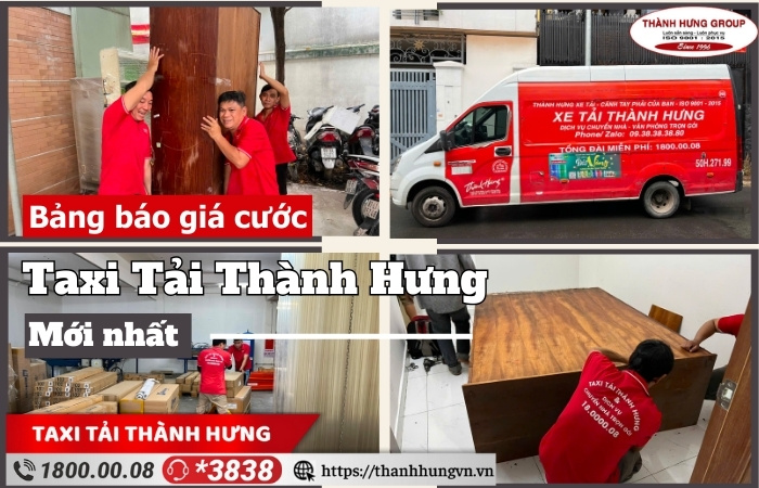 Bảng báo giá cước Taxi Tải Thành Hưng mới nhất