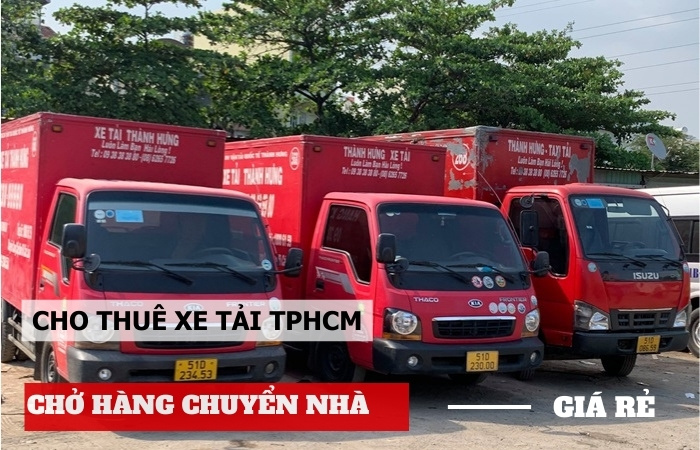 Cho thuê xe tải TPHCM chở hàng, chuyển nhà giá rẻ