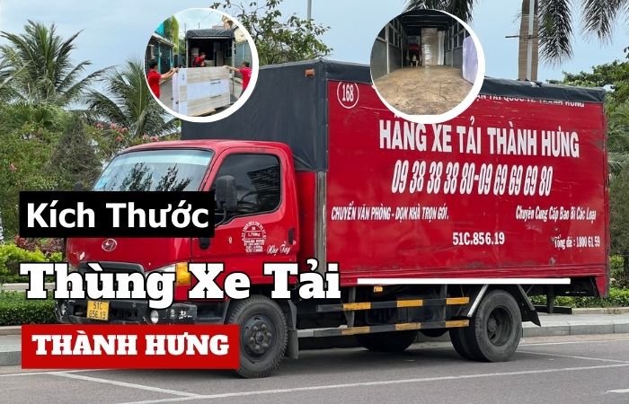 Kích thước thùng xe tải Thành Hưng phổ biến